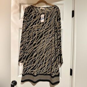 Michael Kors black chain and pearl dress